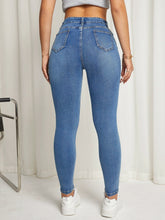 Button Detail Skinny Jeans
